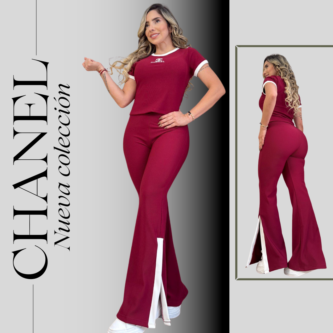 Conjunto Rib Bordado Chanel