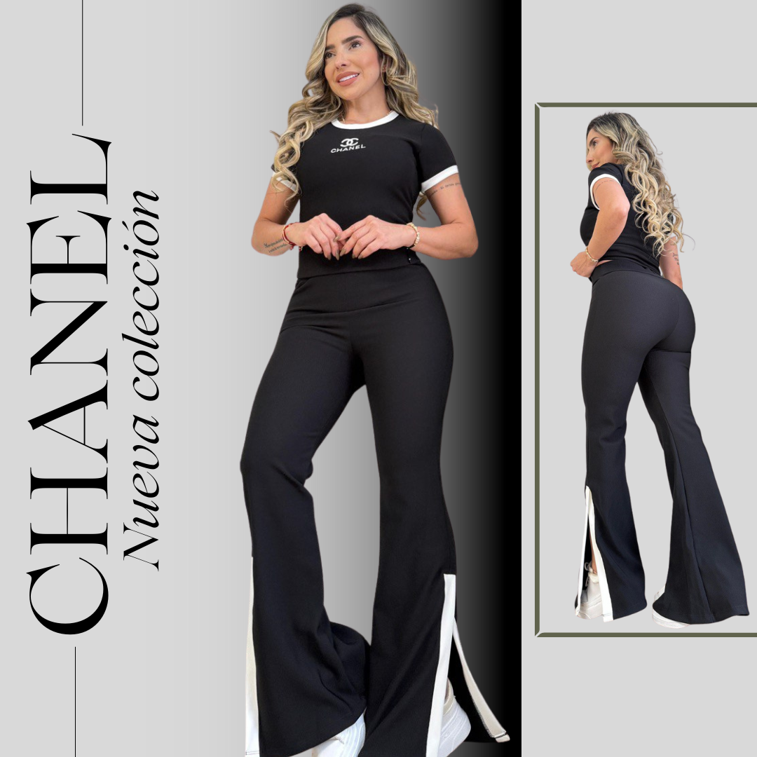 Conjunto Rib Bordado Chanel