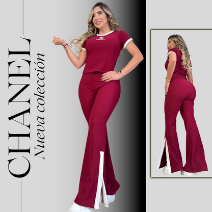 Conjunto Rib Bordado Chanel