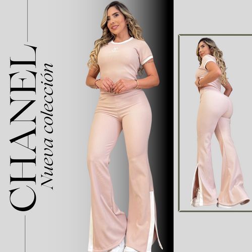 Conjunto Rib Bordado Chanel