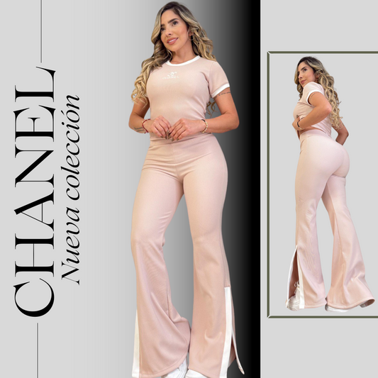 Conjunto Rib Bordado Chanel